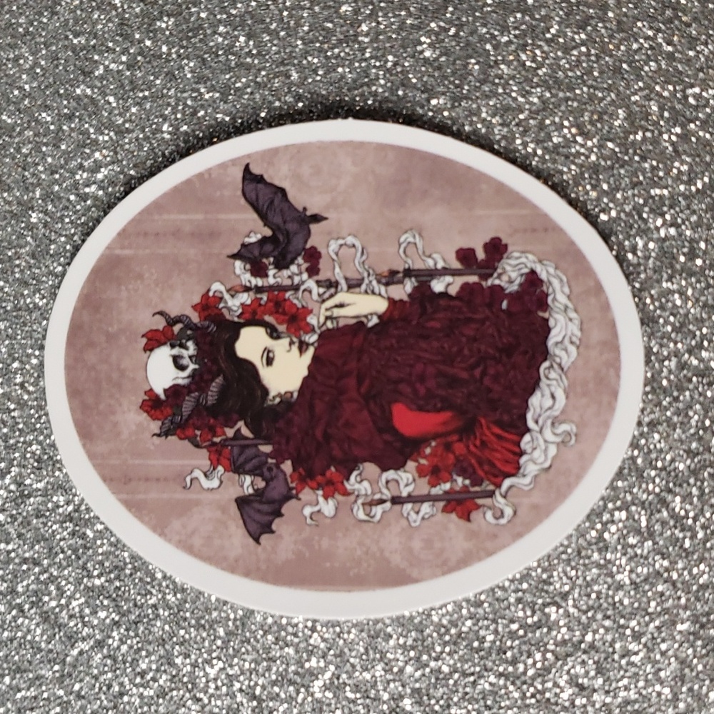 ART magic Gothic WATERPOOF Sticker Witch